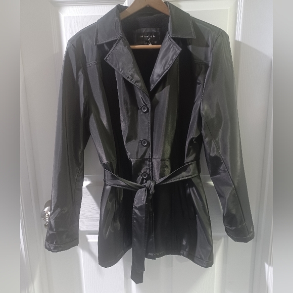 Braetan Jackets & Blazers - Braetan Black Sleek Trench Coat